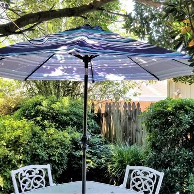 Lot #108  All Aluminum Patio Set with Umbrella