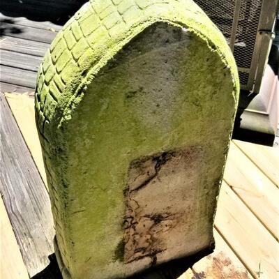 Lot #109  Solid Concrete Virgin Mary Yard Shrine