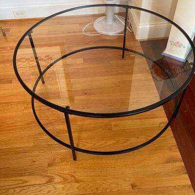 Round glass coffee table 