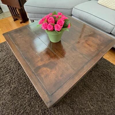 Antique map storage coffee table