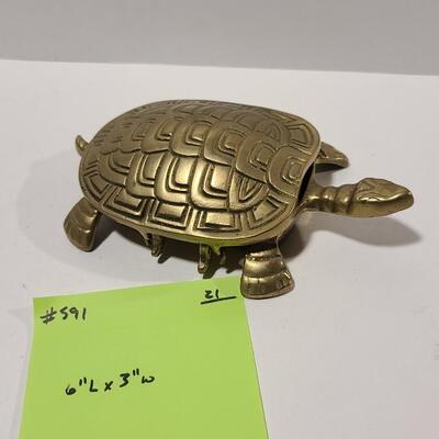  Brass / Metal Turtle with Lid -Item# 591