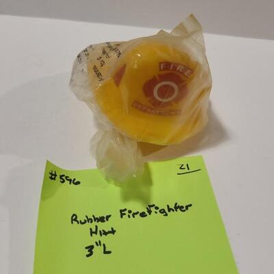 Rubber Firefighter Toy Hat -Item# 596