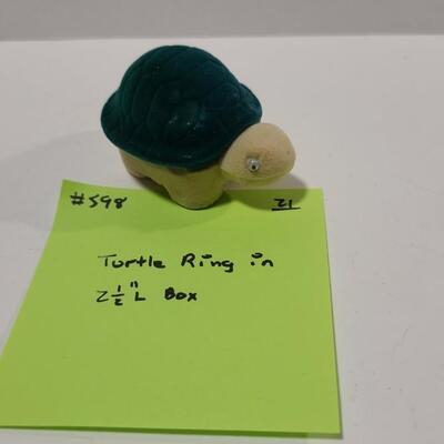 Turtle Ring in Turtle Shaped Box -Item# 598