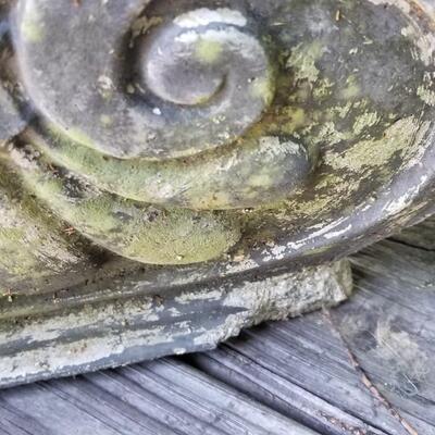 Lot #111  Pair of Vintage Concrete Planters - Heavy!