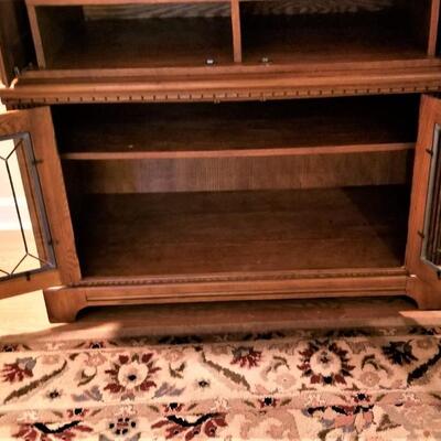 Lot #116  Mission Style Entertainment Center