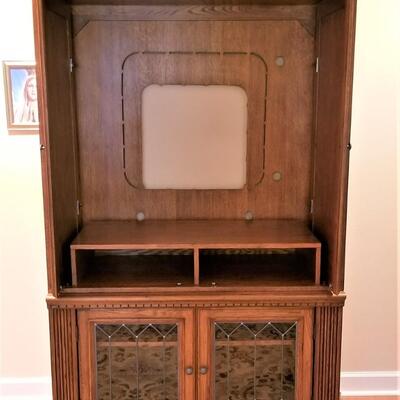Lot #116  Mission Style Entertainment Center
