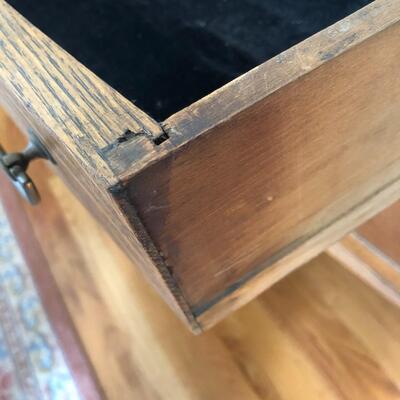 Lot 1 - Antique Oak Buffet with Mirror LOCAL PICK UP ONLY