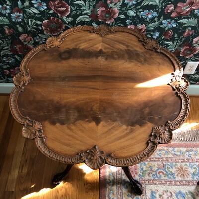 Lot 2 - Ornate Side Table LOCAL PICK UP ONLY