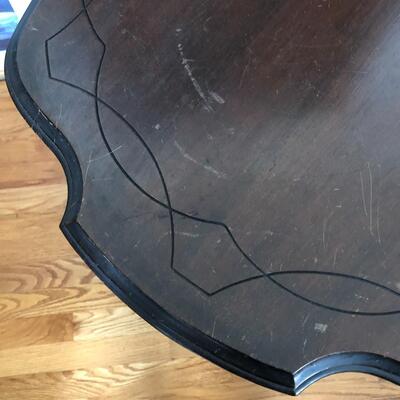 Lot 3 - Dark Wood Side Table LOCAL PICK UP ONLY