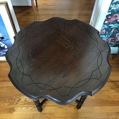 Lot 3 - Dark Wood Side Table LOCAL PICK UP ONLY