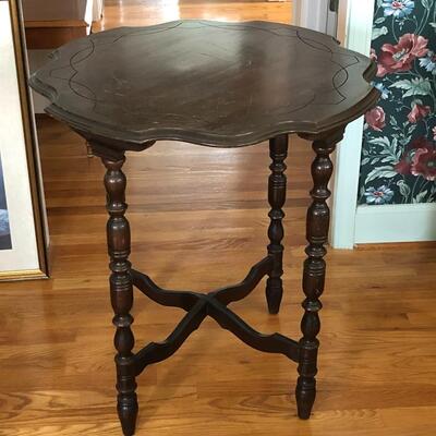 Lot 3 - Dark Wood Side Table LOCAL PICK UP ONLY