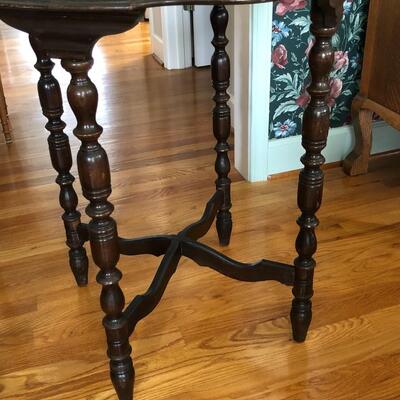 Lot 3 - Dark Wood Side Table LOCAL PICK UP ONLY