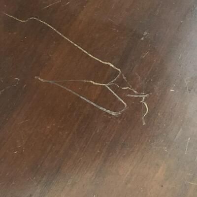 Lot 3 - Dark Wood Side Table LOCAL PICK UP ONLY