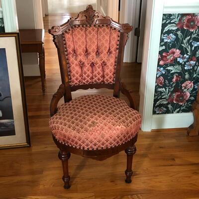 Lot 5 - Spring Bottom Parlor Chair LOCAL PICK UP ONLY