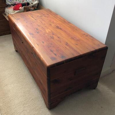 Lot 7 - Very Large Solid Wood Cedar Chest LOCAL PICK UP ONLY