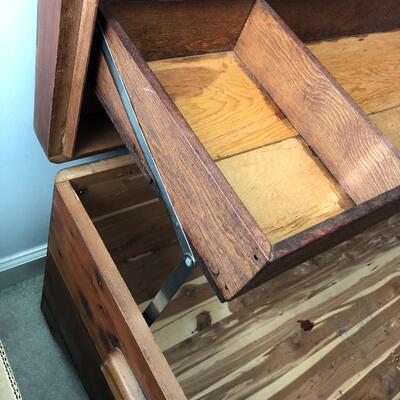 Lot 7 - Very Large Solid Wood Cedar Chest LOCAL PICK UP ONLY
