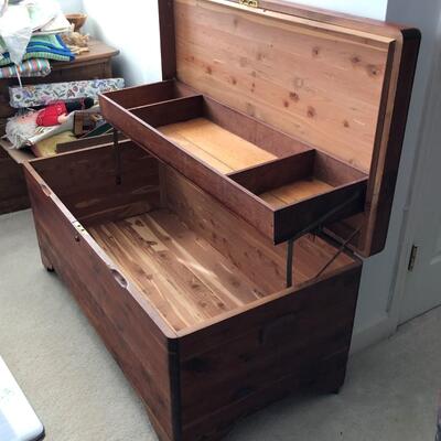 Lot 7 - Very Large Solid Wood Cedar Chest LOCAL PICK UP ONLY