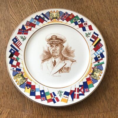 Lot 10 - Allied Nations Commemorative Plate Admiral Leahy