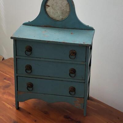 Lot 19 - Antique Blue Doll Dresser