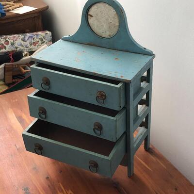 Lot 19 - Antique Blue Doll Dresser