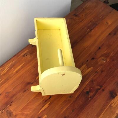 Lot 20 - Antique Yellow Doll Cradle