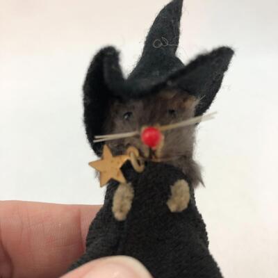 Lot 41 - Vintage Original Fur Toys German Witch Mouse