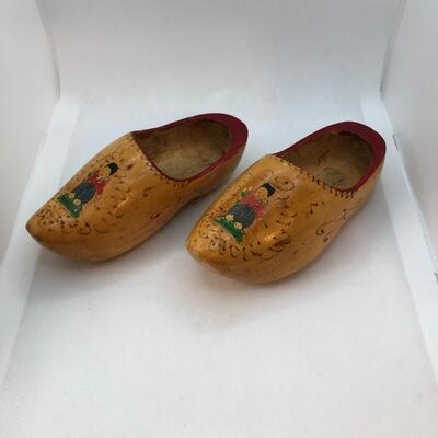 Lot 43 - Wooden Dutch Shoes in Chocolate Box