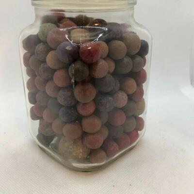 Lot 96 - Glass Jar of Clay Marbles