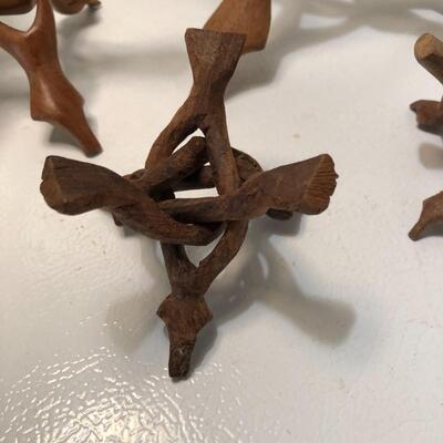 Lot 97 - (4) Carved Wood Stands