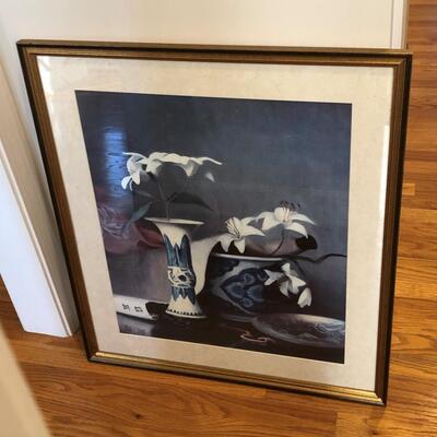 Lot 116 - Large Framed Floral Picture LOCAL PICK UP ONLY