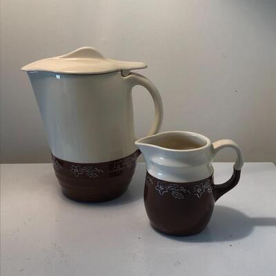 Lot 124 - Oxford Stoneware Coffee and Pitcher