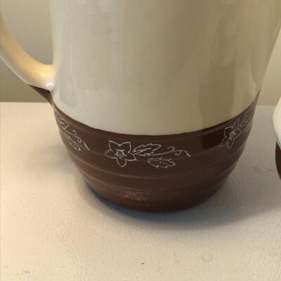 Lot 124 - Oxford Stoneware Coffee and Pitcher