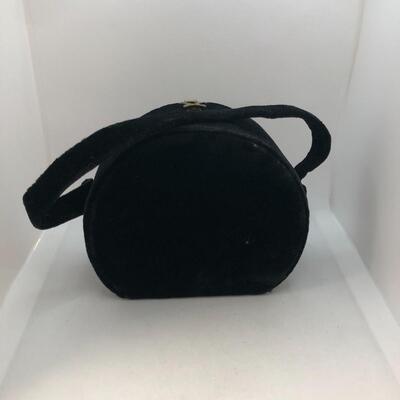 Lot 137 - Black Velvet Circular Purse