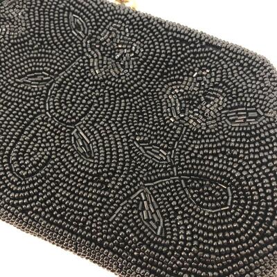 Lot 141 - Handmade Jordan Marsh Company of Japan Black Beaded Purse