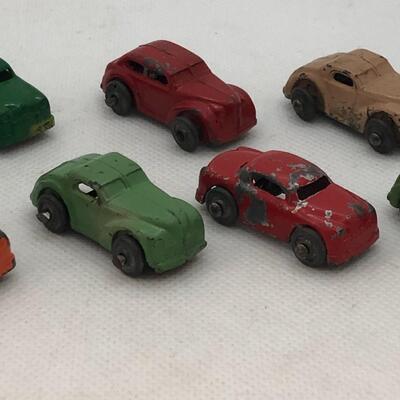 Lot 150 - (8) Vintage Metal Toy Cars 1940s-1950s