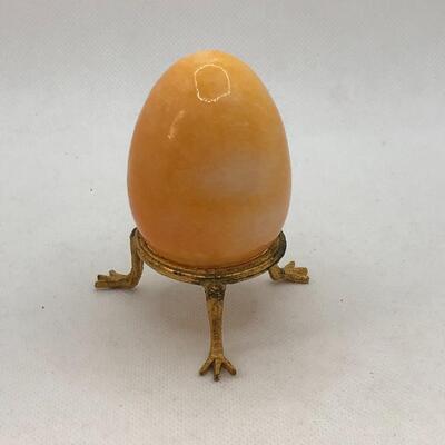 Lot 160 - Alabaster Egg with Stand