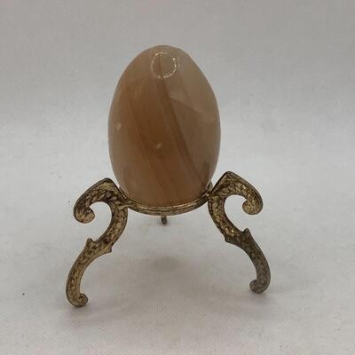 Lot 161 - Alabaster Egg with Stand