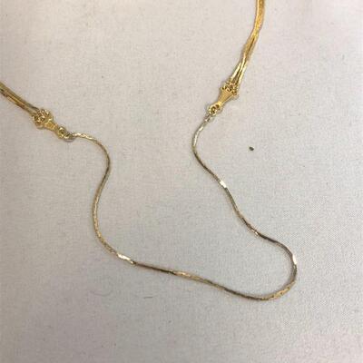 Lot 175 - (2) Gold Tone Necklaces