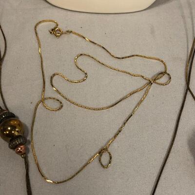 Lot 181 - (2) Gold Tone Necklaces