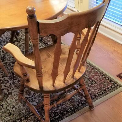 Lot #124 Mid Century Colonial Walter of Wabash Dining Table & Chairs