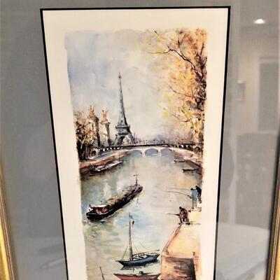 Lot #137  Set of Three Paris Prints in Frame