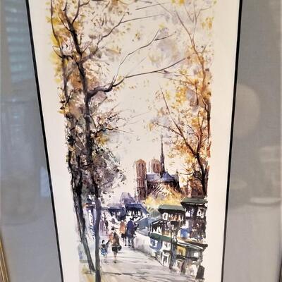 Lot #137  Set of Three Paris Prints in Frame