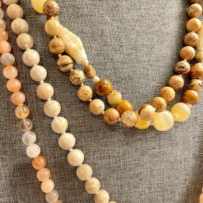 Lot 30  Group of 4 Quartz & Stone Necklaces 