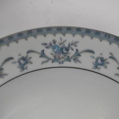 7 pc Porcelain Bowls with Blue Edging Design: Diplomat by Sango Japan Cahill 334