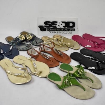 8 Pairs of Sandals - Used, some wear