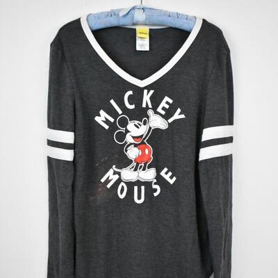 4 Large T Shirts: Mickey Mouse, Marvel Comics, Hogwarts, Harley Davidson - Used