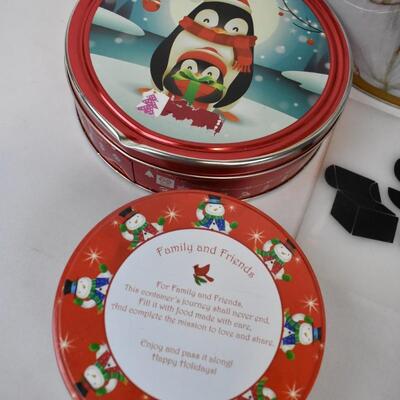 6 pc Holiday Tins (empty)