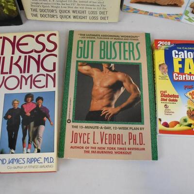 9 Books: Recipe & Healthy Living: Calorie Counter -to- Exercise, Fitness Health