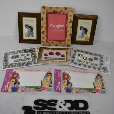 8 pc Various Frames: Disneyland, Princesses, Sports