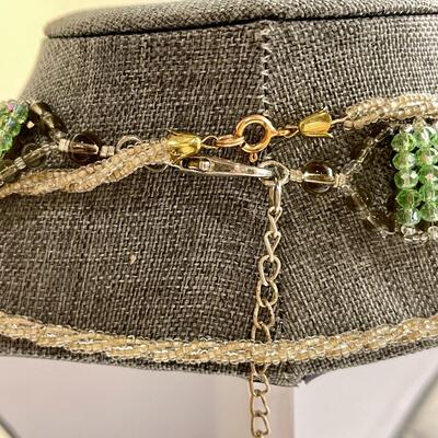 Lot 34  Beaded Crystal Choker & Rope Beaded Necklace